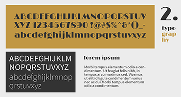 Typography guideline for Aurélien Tomasi. Created by Musicos Productions